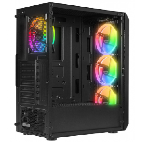 Everest X-Racer Peak 600W 80 PLUSPOWER Temperli Camlı 4*12Cm Rgb Fan Atx Mıdı Tower Gaming Oyuncu Kasası